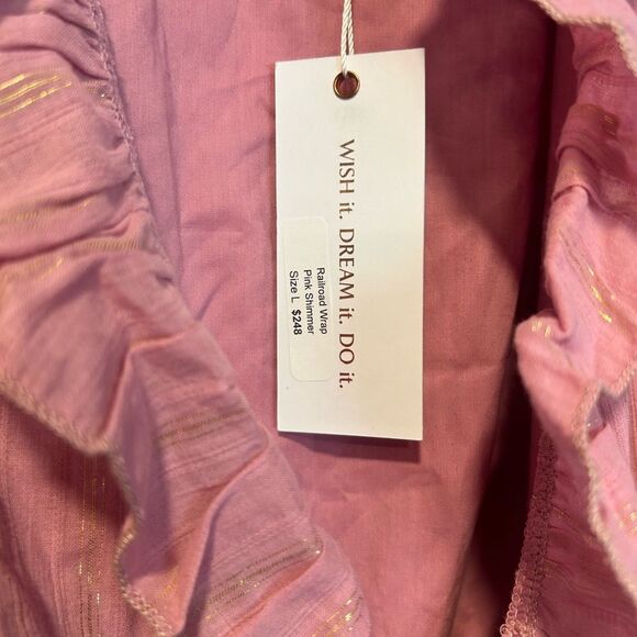 NWT  Kate Leigh Railroad Cotton Wrap Dress - Picture 3 of 5